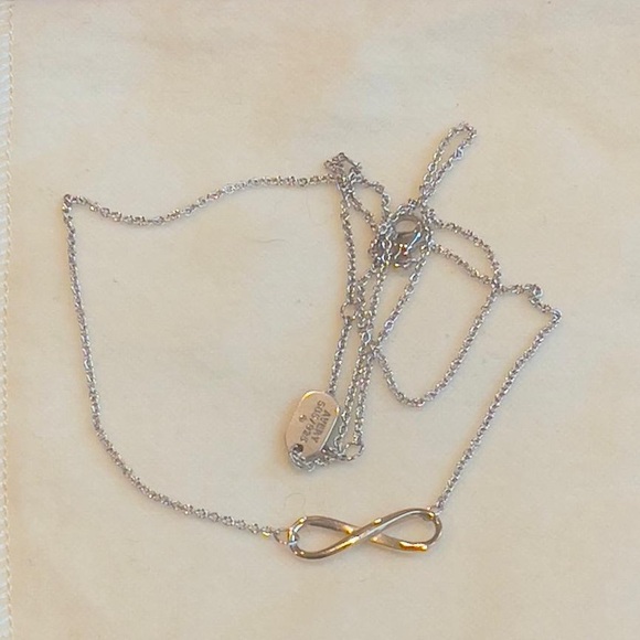 James Avery Petite Sterling and 14k gold infinity Necklace - Picture 2 of 2